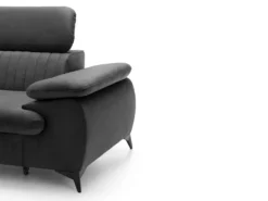 Canapé D'angle Gauche Convertible En Velours Gris Anthracite SAMARA De Pascal Morabito 9 Canapé D'angle Gauche Convertible En Velours Gris Anthracite SAMARA De Pascal Morabito -Canapé Soldes Boutique canape 12344531