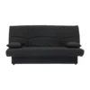 DREAM Banquette Clic Clac 3 Places - Tissu Noir - Slyle Contemporain - L 190 X P 92 Cm