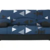Banquette Clic Clac 3 Places - Tissu Bikini Bleu - Style Contemporain - L 190 X P 92 Cm - DREAM