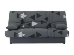 Banquette Clic Clac 3 Places - Tissu Bikini Gris - Style Contemporain - L 190 X P 92 Cm - DREAM