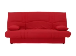 DREAM Banquette Clic Clac 3 Places - Tissu Rouge - Slyle Contemporain - L 190 X P 92 Cm