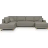 Canapé D'angle Panoramique Convertible - 7 Places - Scandinave Taupe -JAKOB