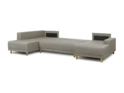 Canapé D'angle Panoramique Convertible - 7 Places - Scandinave Taupe -JAKOB -Canapé Soldes Boutique canape 12396831