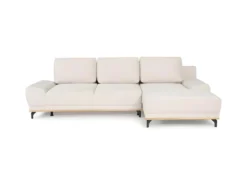 Canape Dangle Convertible Droit 4 Places - Tissu Campsay Beige - L 283 X P 164 X H 73 Cm - MINIMAX