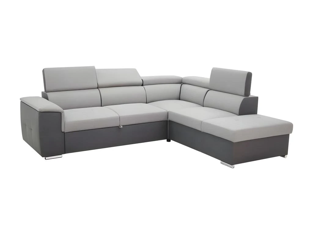 Canapé D'angle Convertible Panoramique 5 Places - Tissu Malmo Anthracite/gris - DAYTONA 1 Canapé D'angle Convertible Panoramique 5 Places - Tissu Malmo Anthracite/gris - DAYTONA