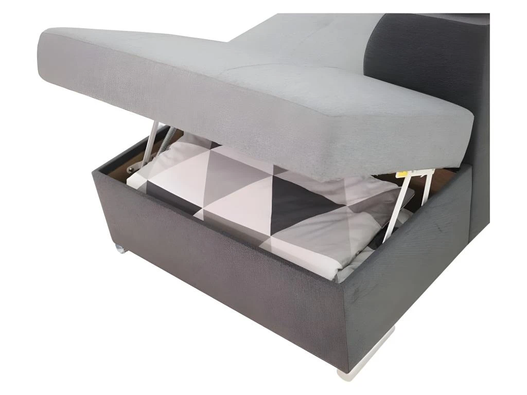 Canapé D'angle Convertible Panoramique 5 Places - Tissu Malmo Anthracite/gris - DAYTONA 5 Canapé D'angle Convertible Panoramique 5 Places - Tissu Malmo Anthracite/gris - DAYTONA – Image 5