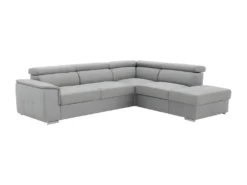 Canapé D'angle Convertible Panoramique 5 Places - Tissu Malmo Gris - DAYTONA -Canapé Soldes Boutique canape 12408687