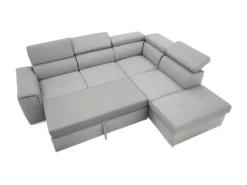 Canapé D'angle Convertible Panoramique 5 Places - Tissu Malmo Gris - DAYTONA -Canapé Soldes Boutique canape 12408689