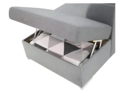 Canapé D'angle Convertible Panoramique 5 Places - Tissu Malmo Gris - DAYTONA -Canapé Soldes Boutique canape 12408691