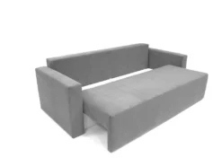 Canapé-lit CLOUD Gris Clair Convertible En Lit, Bahut. Système D'ouverture Coulissante.225x92x92cm. -Canapé Soldes Boutique canape 12435171