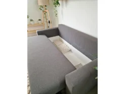 Canapé-lit CLOUD Gris Clair Convertible En Lit, Bahut. Système D'ouverture Coulissante.225x92x92cm. -Canapé Soldes Boutique canape 12435181