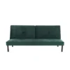 LYNN Banquette Clic Clac 3 Places - Tissu Vert - L 190 X P 92 X H 87 Cm