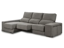 Canapé D'angle Gauche Relax En Tissu Gris Avec Têtières FERNANDO -Canapé Soldes Boutique canape 12489837