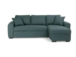 Canapé D'angle Convertible Réversible - Tissu Vert - HAMILTON