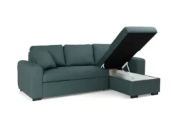 Canapé D'angle Convertible Réversible - Tissu Vert - HAMILTON -Canapé Soldes Boutique canape 12495943