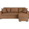 Canape Dangle Convertible Reversible - Tissu Marron Vintage - L 244 X P 151 X H 90 - HAMILTON - Fabrique En Ukraine