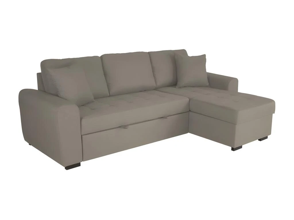 Canapé D'angle Convertible Réversible 4 Places - Tissu Beige - Contemporain - HAMILTON 2 Canapé D'angle Convertible Réversible 4 Places - Tissu Beige - Contemporain - HAMILTON – Image 2