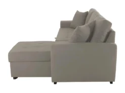 Canapé D'angle Convertible Réversible 4 Places - Tissu Beige - Contemporain - HAMILTON 9 Canapé D'angle Convertible Réversible 4 Places - Tissu Beige - Contemporain - HAMILTON -Canapé Soldes Boutique canape 12496017