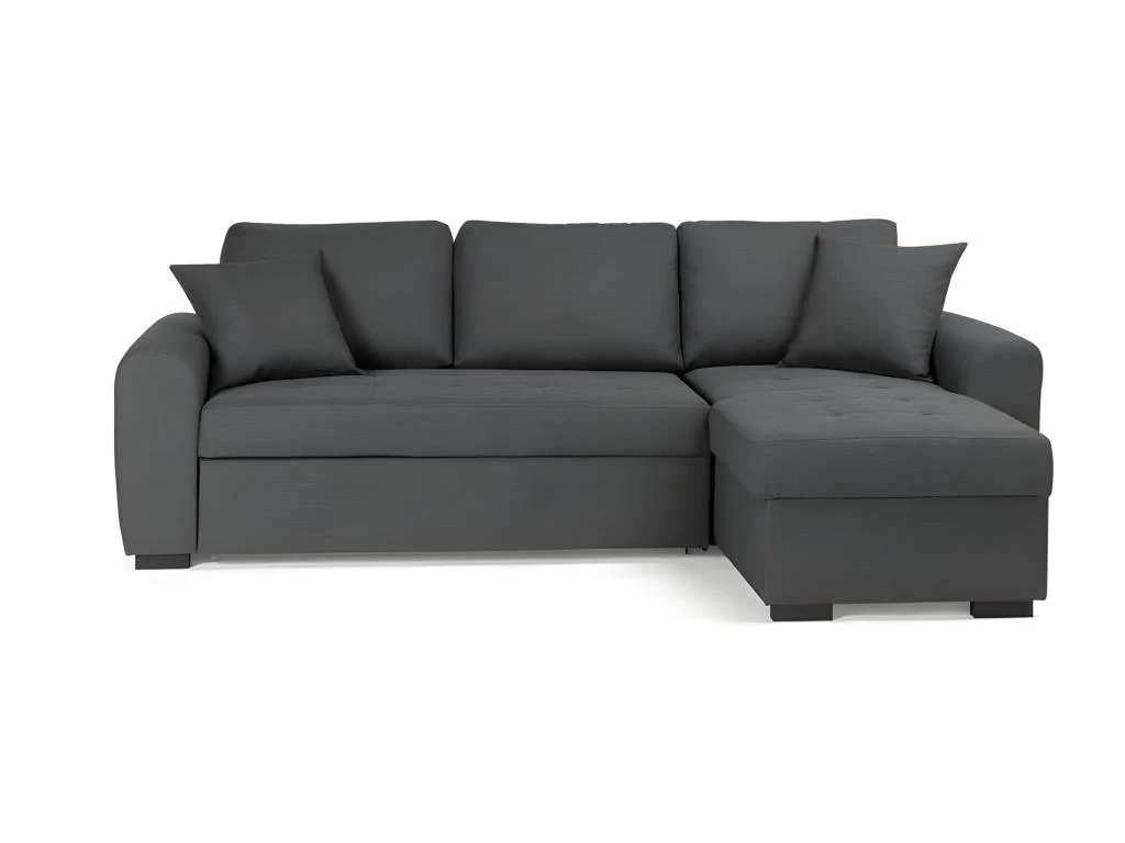 Canape Dangle Convertible Reversible 4 Places - Tissu Gris - Contemporain - L 244 X P 151 X H 90 - HAMILTON 1 Canape Dangle Convertible Reversible 4 Places - Tissu Gris - Contemporain - L 244 X P 151 X H 90 - HAMILTON