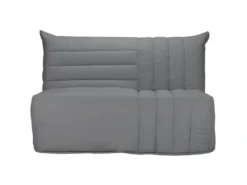 BULTEX Banquette BZ BECCI 3 Places - L 142 X P 101 Cm - Tissu Gris