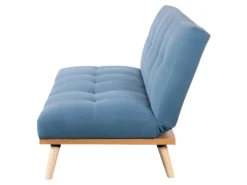 AMALIA Banquette Clic Clac 3 Places Capitonné - Tissu Bleu - L 180 X P 67 X H 80 Cm -Canapé Soldes Boutique canape 12511157