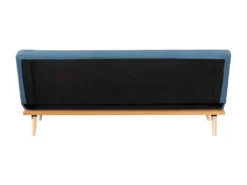 AMALIA Banquette Clic Clac 3 Places Capitonné - Tissu Bleu - L 180 X P 67 X H 80 Cm -Canapé Soldes Boutique canape 12511159