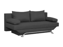 TEIJO Banquette Convertible 3 Places Avec Coffre De Rangement - Tissu Gris Anthracite - L 190 X P 84 X H 92 Cm -Canapé Soldes Boutique canape 12511211