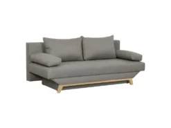 TEIJO Banquette Convertible 3 Places Avec Coffre De Rangement - Tissu Taupe - L187 X P 91 X H 82 Cm -Canapé Soldes Boutique canape 12511221