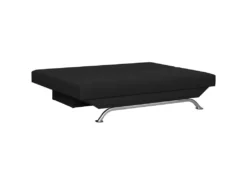 TEIJO Banquette Convertible 3 Places Avec Coffre De Rangement - Tissu Noir - L 190 X P 84 X H 92 Cm -Canapé Soldes Boutique canape 12511265