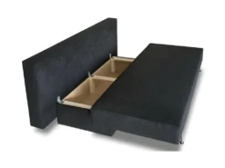 Banquette Convertible TEIJO 3 Places - Tissu Noir - Contemporain - L187 X P 91 X H 82 Cm -Canapé Soldes Boutique canape 12511291
