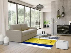 Canapé 3 Places Convertible Express En Tissu TOMAKA - Beige -Canapé Soldes Boutique canape 12559007