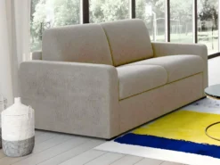 Canapé 3 Places Convertible Express En Tissu TOMAKA - Beige -Canapé Soldes Boutique canape 12559011