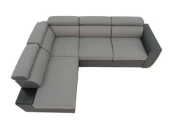 Canapé D'angle Convertible 4 Places - Tissu Anthracite/gris - KELIO -Canapé Soldes Boutique canape 12565423