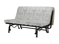JOE Banquette BZ 3 Places - Tissu Noir - Contemporain - L 143 X P 97 Cm -Canapé Soldes Boutique canape 12574185