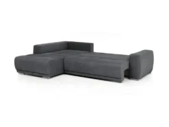 Canape Dangle Convertible Gauche - Tissu Gris - L 280 X P 204 X H 66 Cm - BOLERO -Canapé Soldes Boutique canape 12578179