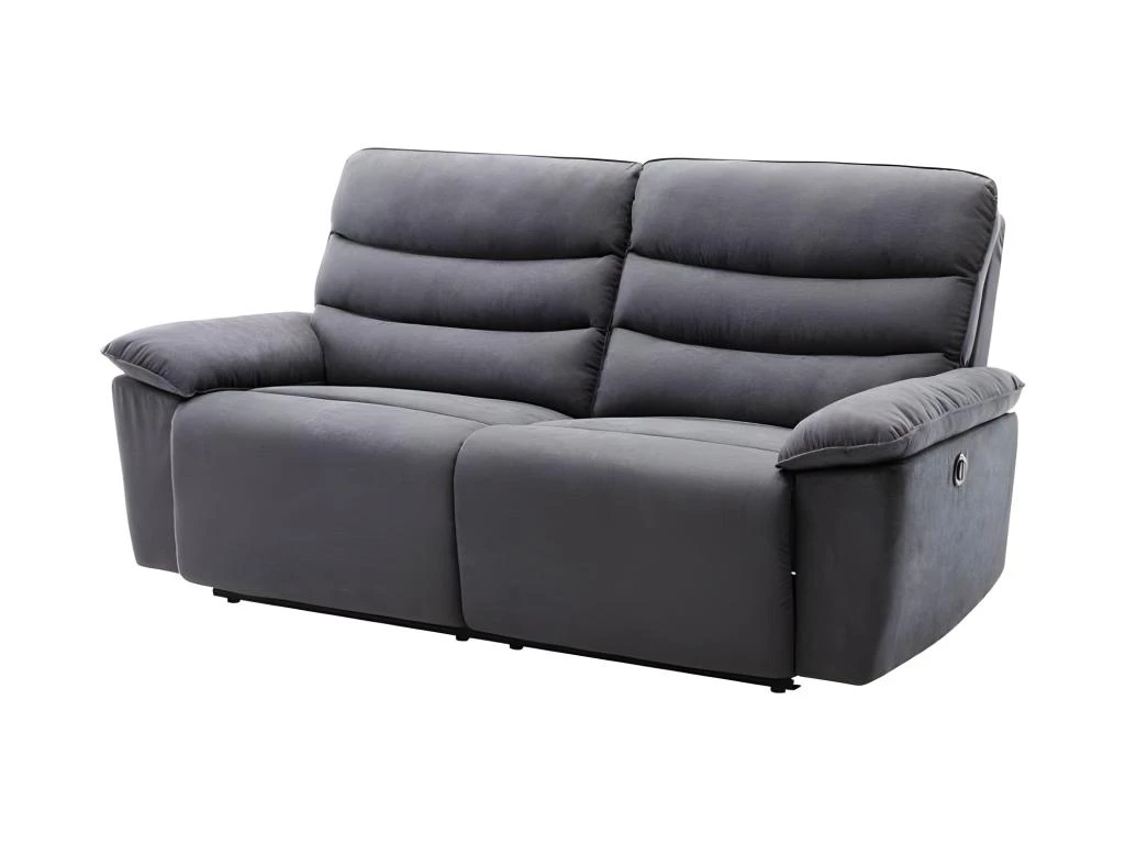 BLAKE Canape 3 Places Dont 2 Relax Electrique - Tissu Gris - L 206 X P 96 X H 100 Cm 3 BLAKE Canape 3 Places Dont 2 Relax Electrique - Tissu Gris - L 206 X P 96 X H 100 Cm – Image 3