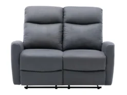 Canape Relax Manuel 2 Places - Tissu Gris - L 135 X P 97 X H 98 Cm - JESS