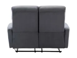 Canape Relax Manuel 2 Places - Tissu Gris - L 135 X P 97 X H 98 Cm - JESS -Canapé Soldes Boutique canape 12585883