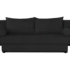 Banquette Convertible PIRY 3 Places - Tissu Noir - Classique - L 187 X P 88 Cm