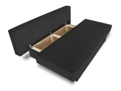 Banquette Convertible PIRY 3 Places - Tissu Noir - Classique - L 187 X P 88 Cm -Canapé Soldes Boutique canape 12587609