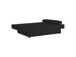 Banquette Convertible PIRY 3 Places - Tissu Noir - Classique - L 187 X P 88 Cm -Canapé Soldes Boutique canape 12587611