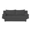 Banquette Convertible PIRY 3 Places - Tissu Gris - Classique - L 187 X P 88 Cm