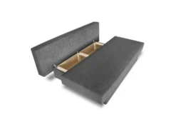 Banquette Convertible PIRY 3 Places - Tissu Gris - Classique - L 187 X P 88 Cm -Canapé Soldes Boutique canape 12587619
