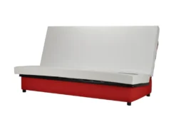 BEIJA Banquette Clic-clac 3 Places - Comfort BULTEX - L 192 X P 95 Cm - Tissu Rouge -Canapé Soldes Boutique canape 12587819