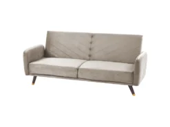 Canapé Convertible 3 Places En Velours Taupe SENJA 9 Canapé Convertible 3 Places En Velours Taupe SENJA -Canapé Soldes Boutique canape 12594563