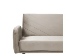 Canapé Convertible 3 Places En Velours Taupe SENJA 11 Canapé Convertible 3 Places En Velours Taupe SENJA -Canapé Soldes Boutique canape 12594567