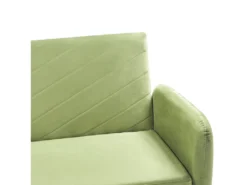 Canapé Convertible 3 Places En Velours Vert Olive SENJA -Canapé Soldes Boutique canape 12594591