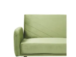 Canapé Convertible 3 Places En Velours Vert Olive SENJA -Canapé Soldes Boutique canape 12594593