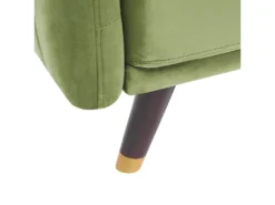 Canapé Convertible 3 Places En Velours Vert Olive SENJA -Canapé Soldes Boutique canape 12594595