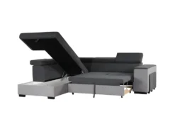 ARMSTRONG Canape Dangle Gauche Convertible + Coffre 5 Places - Tissu Gris Clair Et Gris Fonce -L 271 X P 220 X H 77 Cm 7 ARMSTRONG Canape Dangle Gauche Convertible + Coffre 5 Places - Tissu Gris Clair Et Gris Fonce -L 271 X P 220 X H 77 Cm -Canapé Soldes Boutique canape 12611757